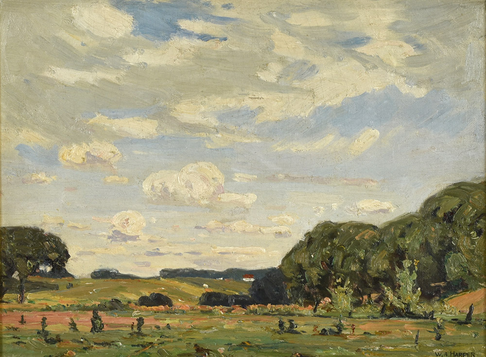 Landscape (Brittany).  Oil on board.  11" x 15".  Columbus Museum, Columbus, Georgia.  Acquired 2019.